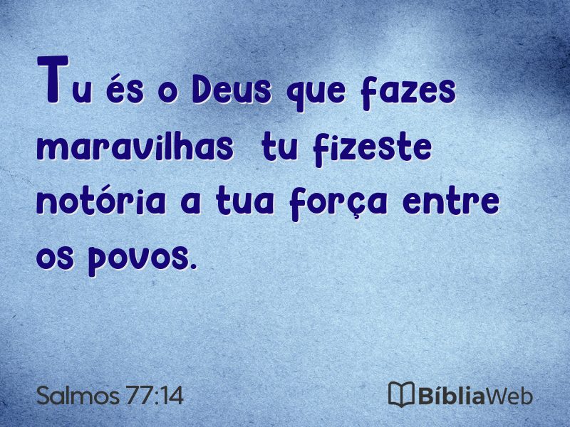 Salmos 77:14 em imagem para compartilhar