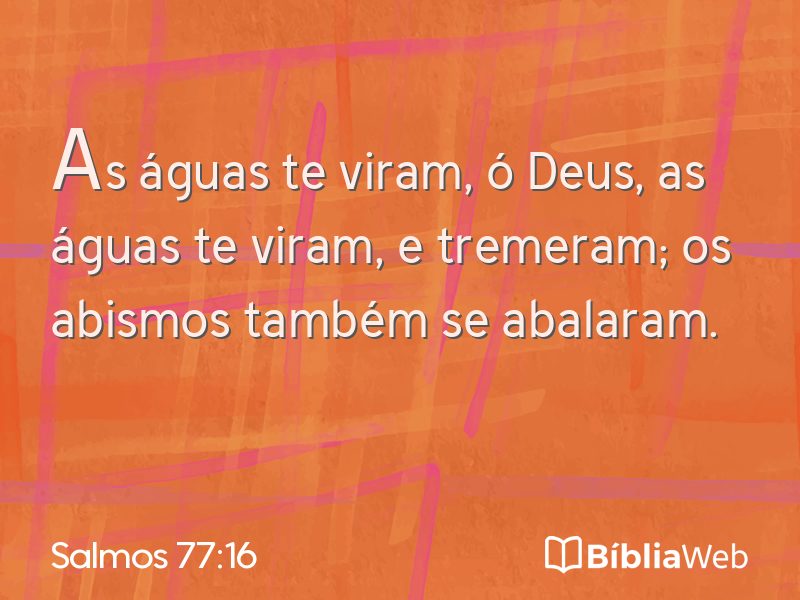 Salmos 77:16 em imagem para compartilhar