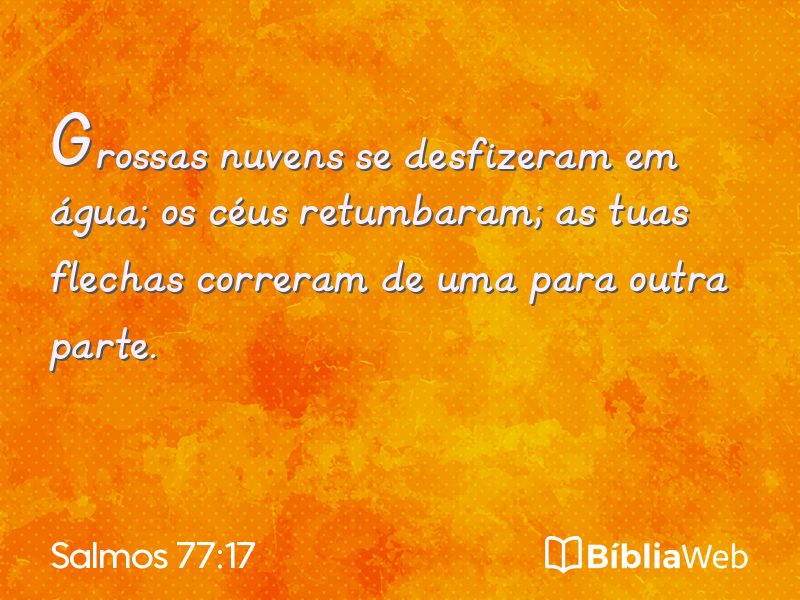 Salmos 77:17 em imagem para compartilhar