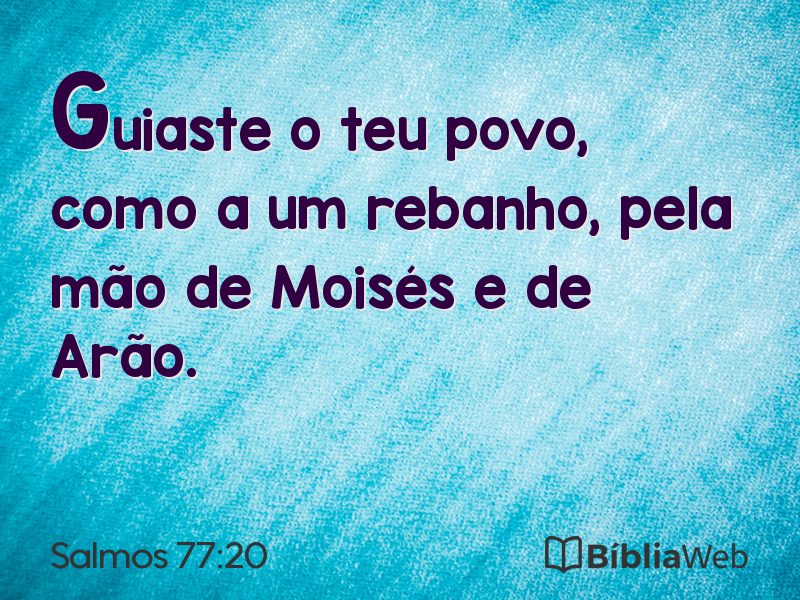 Salmos 77:20 em imagem para compartilhar