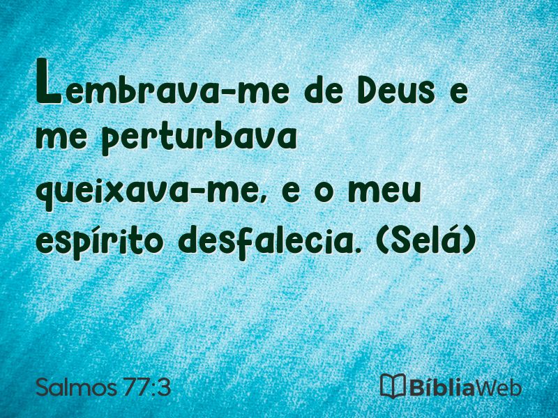 Salmos 77:3 em imagem para compartilhar