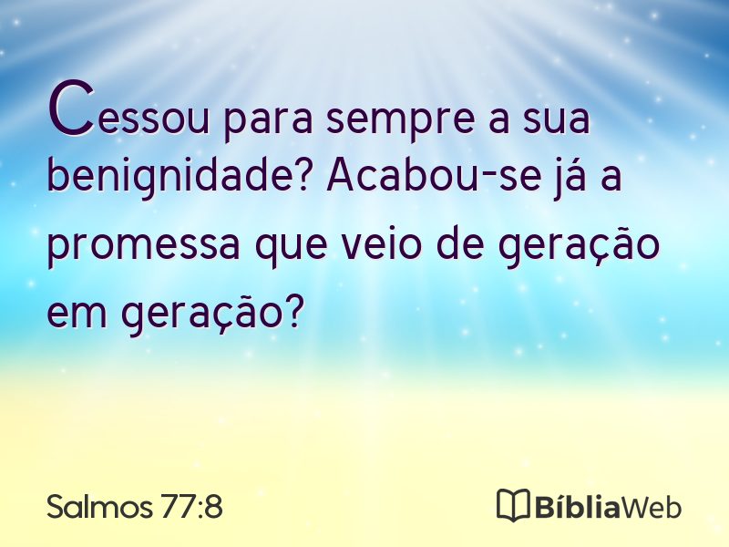 Salmos 77:8 em imagem para compartilhar