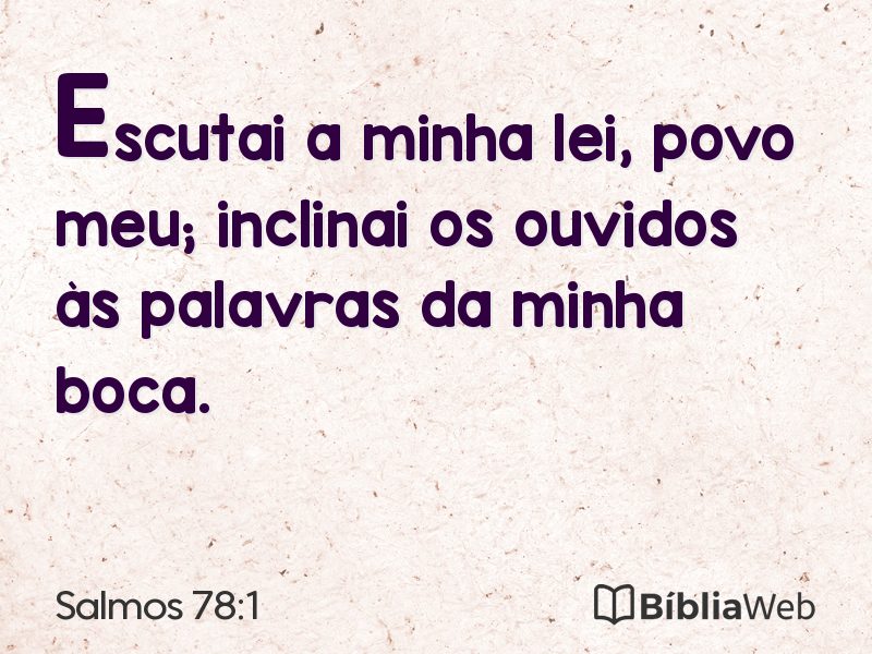 Salmos 78:1 em imagem para compartilhar