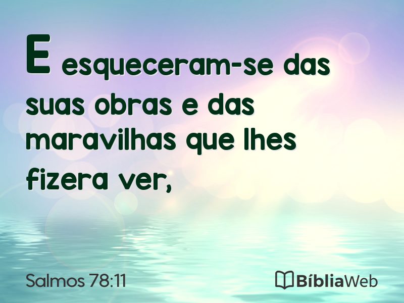 Salmos 78:11 em imagem para compartilhar