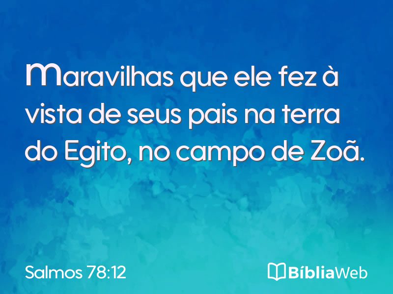 Salmos 78:12 em imagem para compartilhar