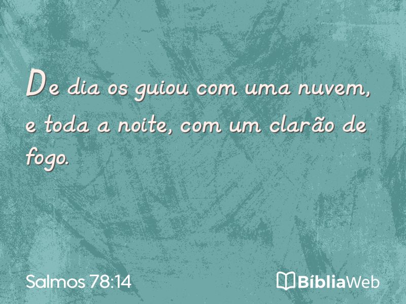 Salmos 78:14 em imagem para compartilhar