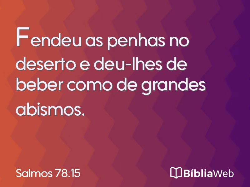 Salmos 78:15 em imagem para compartilhar