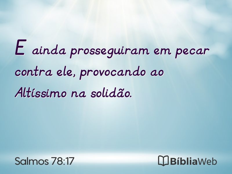 Salmos 78:17 em imagem para compartilhar