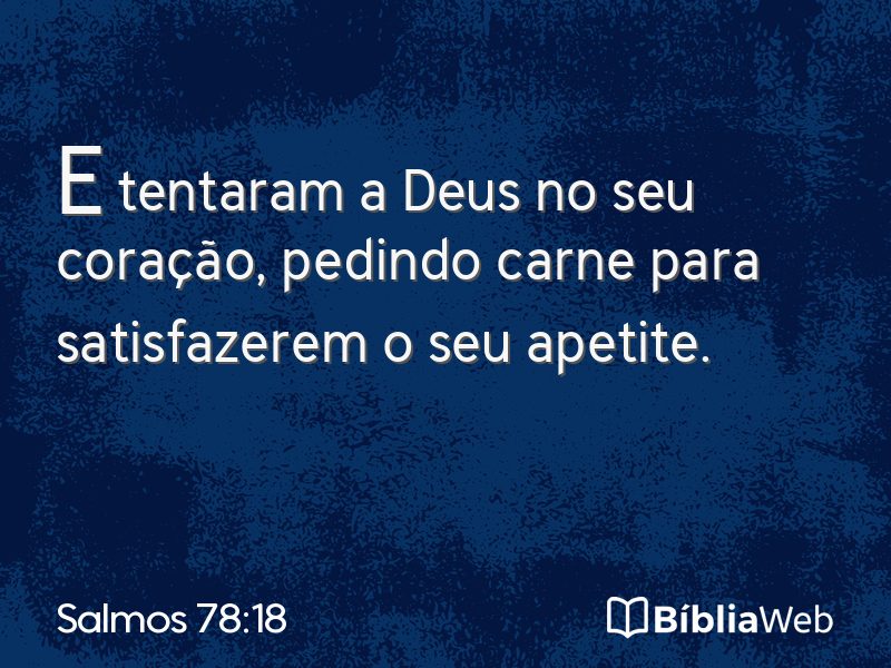 Salmos 78:18 em imagem para compartilhar