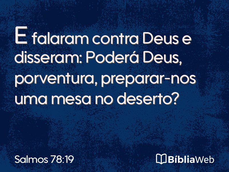 Salmos 78:19 em imagem para compartilhar