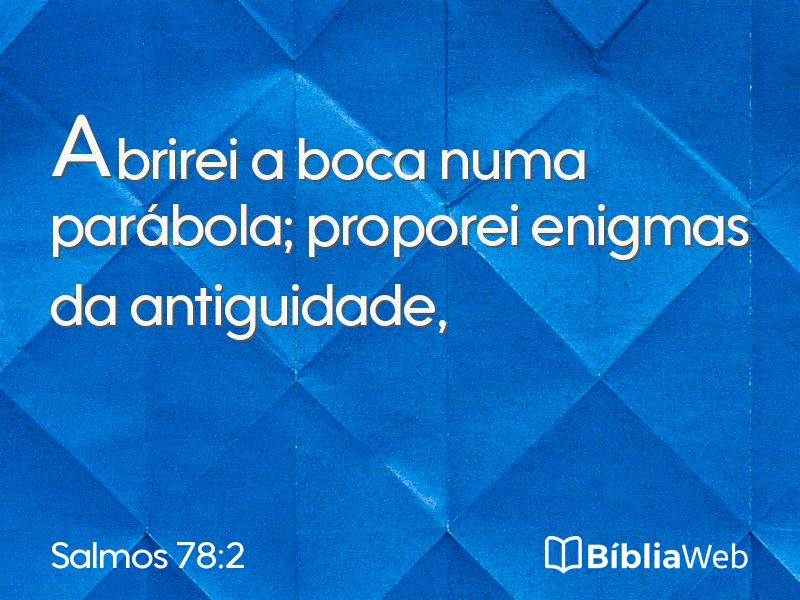 Salmos 78:2 em imagem para compartilhar