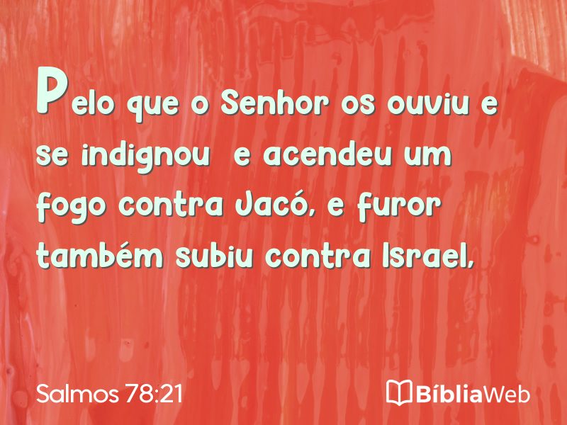 Salmos 78:21 em imagem para compartilhar