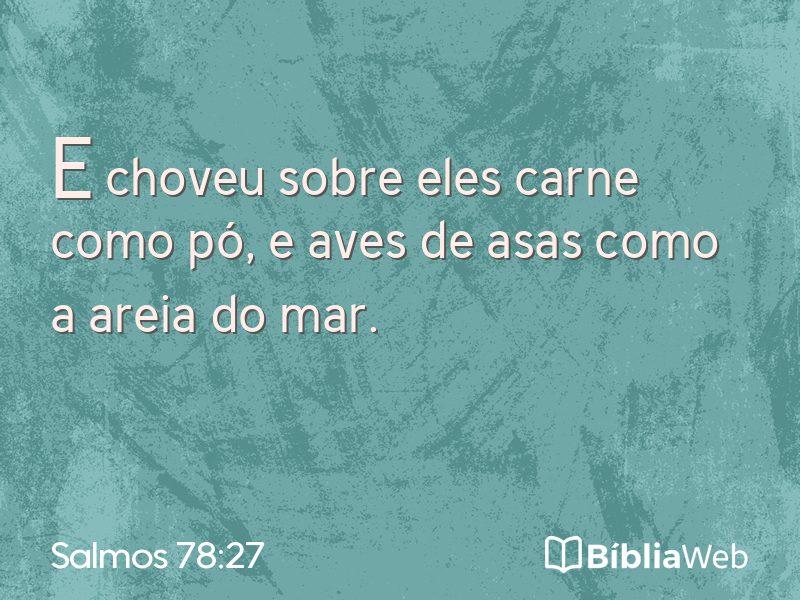 Salmos 78:27 em imagem para compartilhar