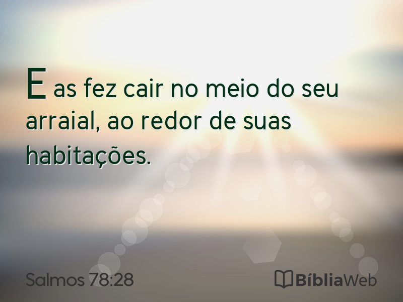 Salmos 78:28 em imagem para compartilhar