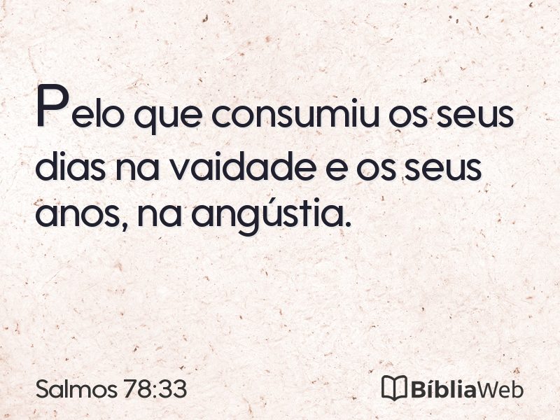 Salmos 78:33 em imagem para compartilhar