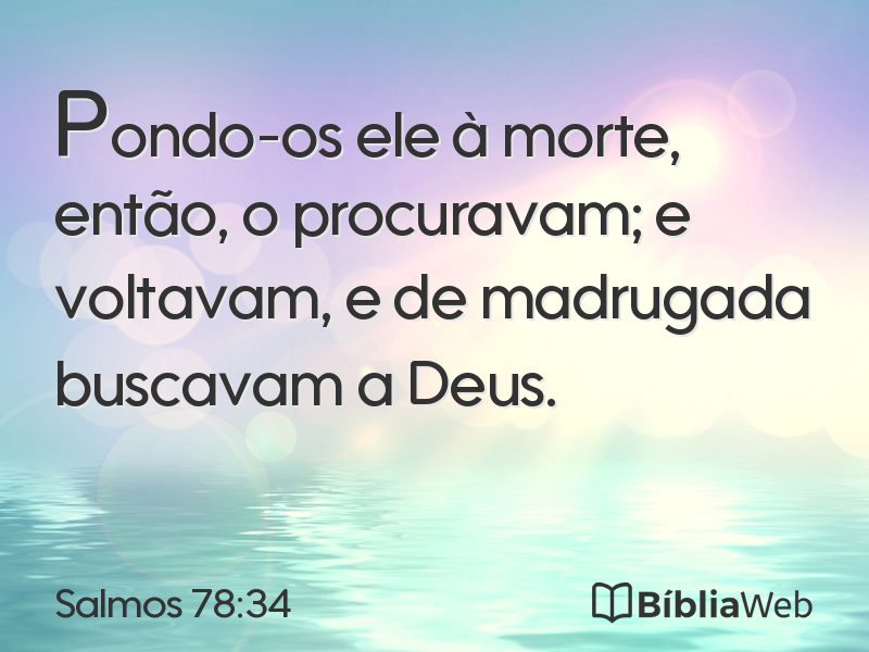 Salmos 78:34 em imagem para compartilhar