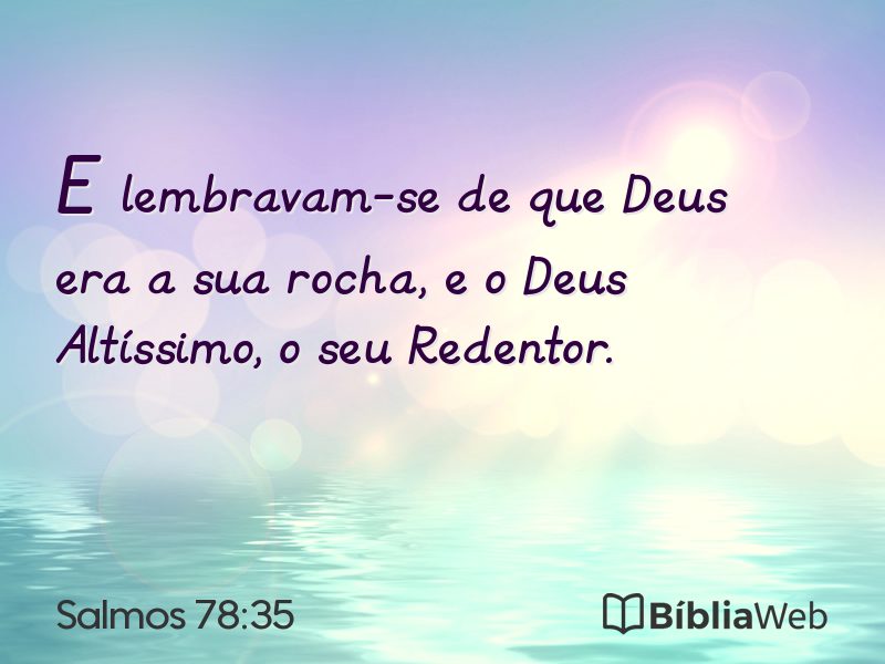 Salmos 78:35 em imagem para compartilhar