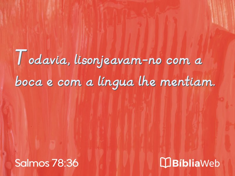 Salmos 78:36 em imagem para compartilhar