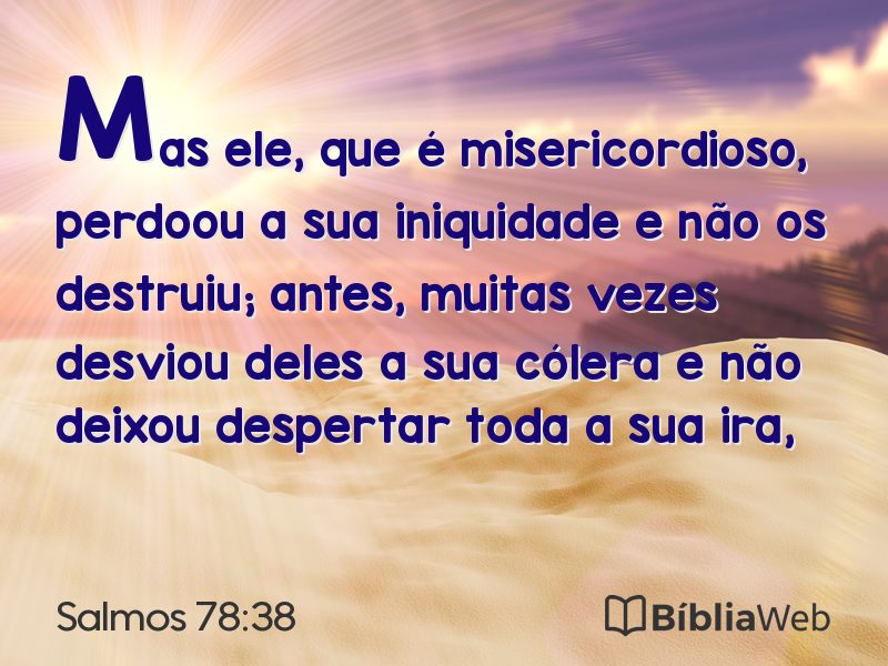 Salmos 78:38 em imagem para compartilhar