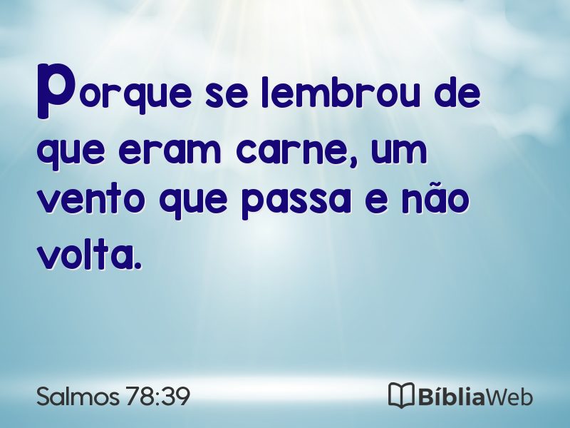 Salmos 78:39 em imagem para compartilhar