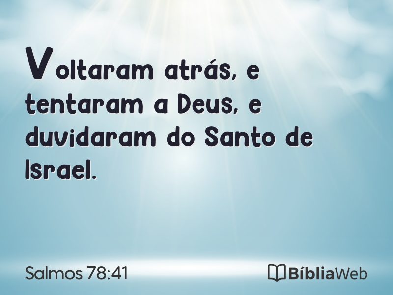 Salmos 78:41 em imagem para compartilhar