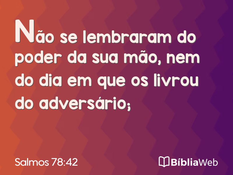Salmos 78:42 em imagem para compartilhar