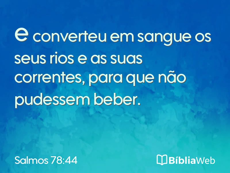 Salmos 78:44 em imagem para compartilhar
