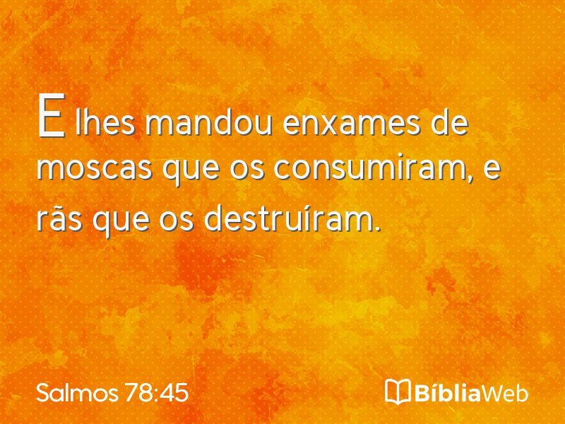 Salmos 78:45 em imagem para compartilhar
