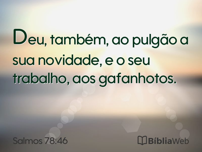 Salmos 78:46 em imagem para compartilhar