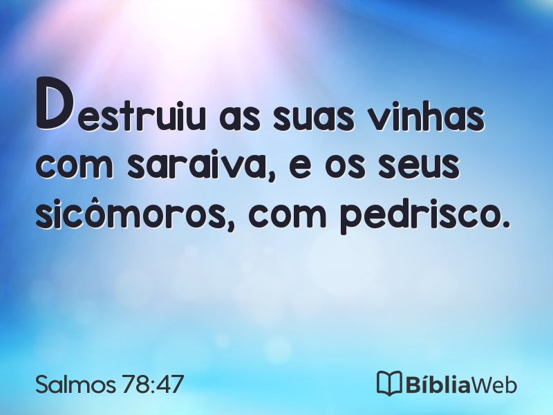 Salmos 78:47 em imagem para compartilhar