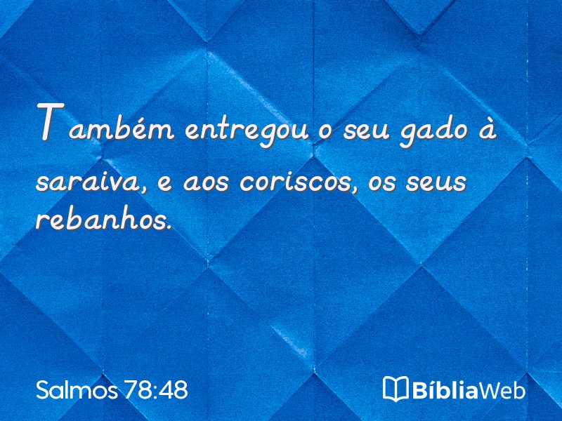 Salmos 78:48 em imagem para compartilhar
