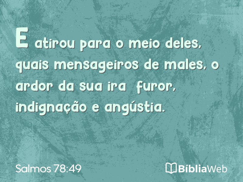 Salmos 78:49 em imagem para compartilhar