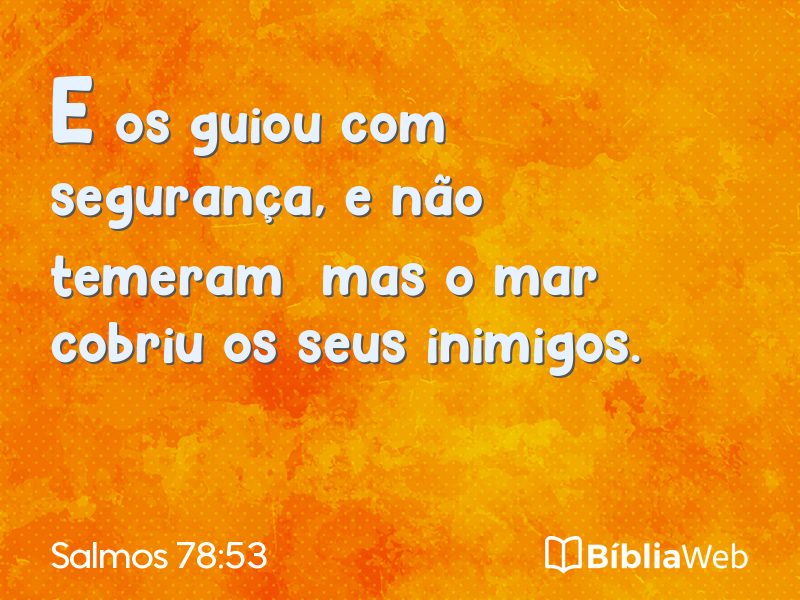 Salmos 78:53 em imagem para compartilhar