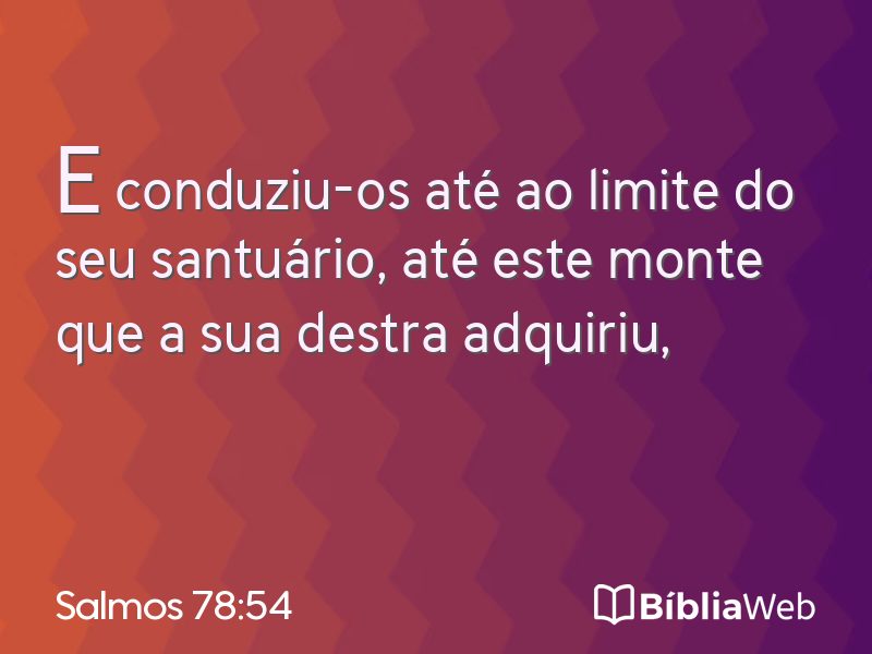 Salmos 78:54 em imagem para compartilhar