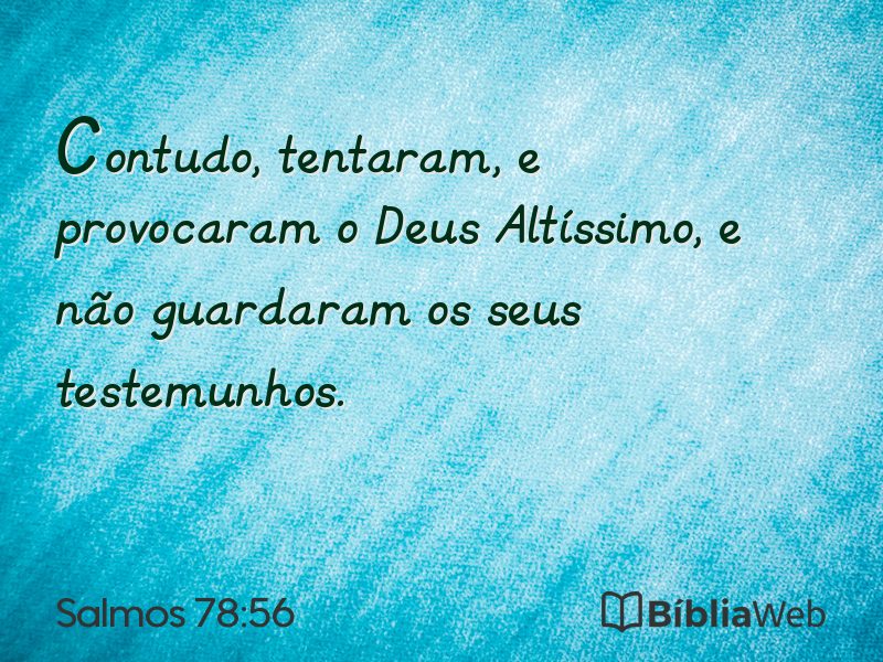 Salmos 78:56 em imagem para compartilhar
