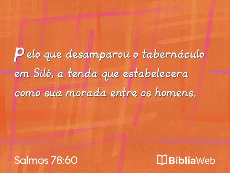 Salmos 78:60 em imagem para compartilhar