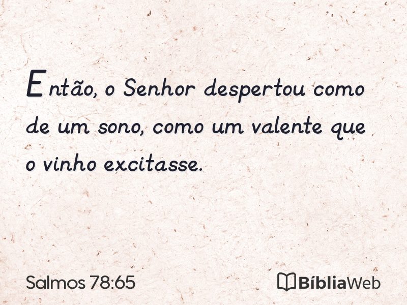 Salmos 78:65 em imagem para compartilhar