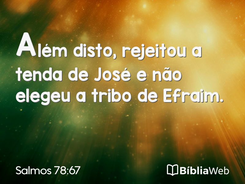 Salmos 78:67 em imagem para compartilhar