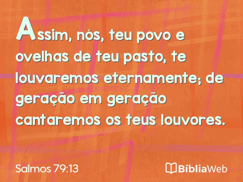Salmos 79:13 em imagem para compartilhar
