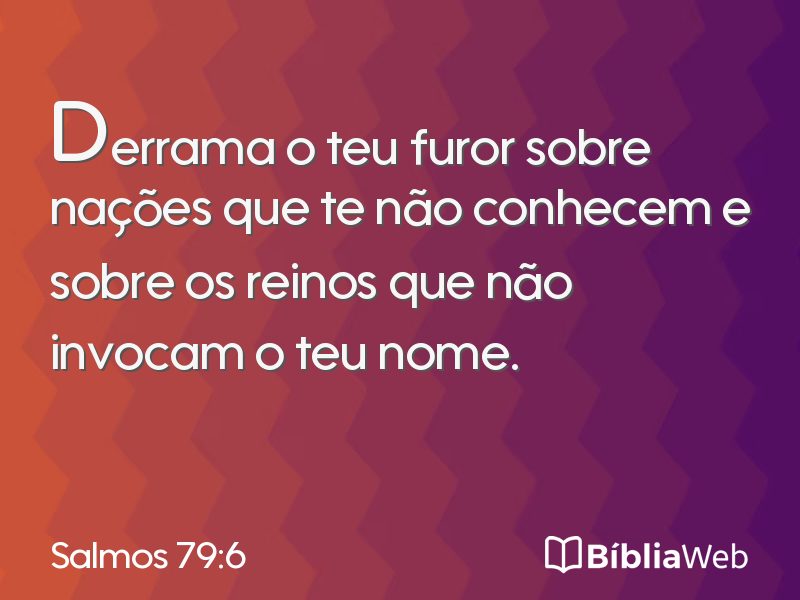Salmos 79:6 em imagem para compartilhar