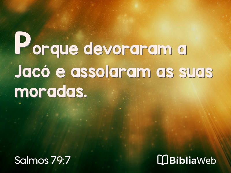Salmos 79:7 em imagem para compartilhar
