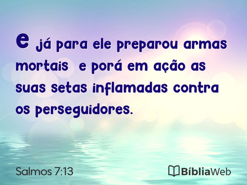 Salmos 7:13 em imagem para compartilhar