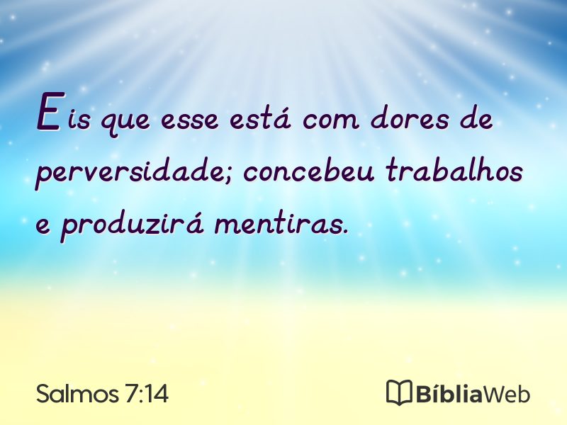Salmos 7:14 em imagem para compartilhar