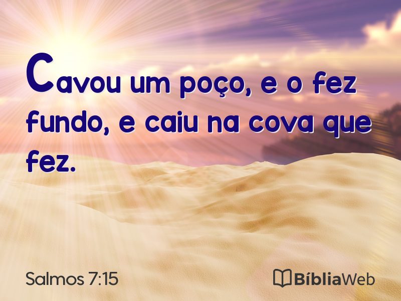 Salmos 7:15 em imagem para compartilhar