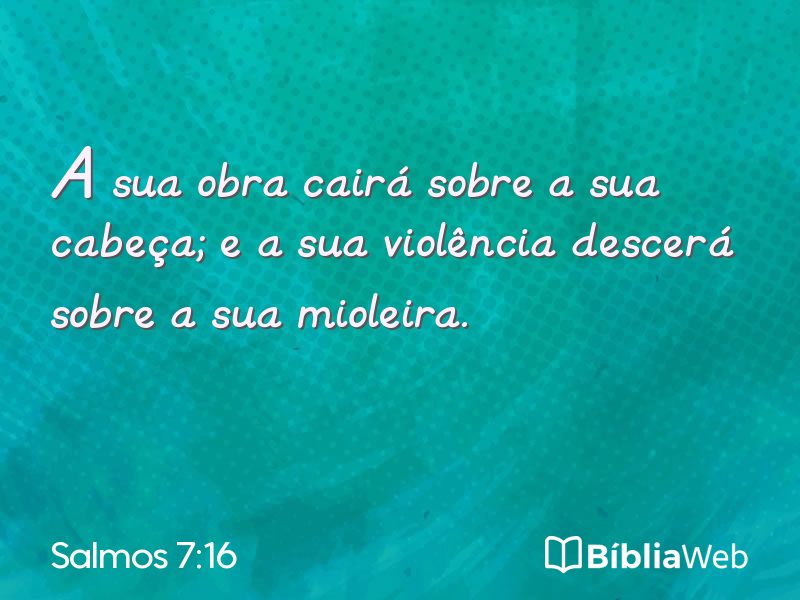 Salmos 7:16 em imagem para compartilhar