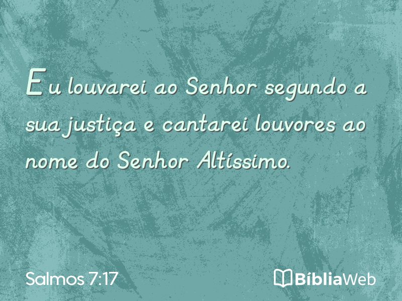 Salmos 7:17 em imagem para compartilhar