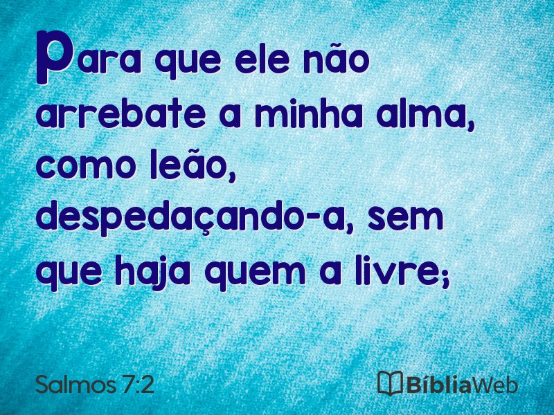 Salmos 7:2 em imagem para compartilhar