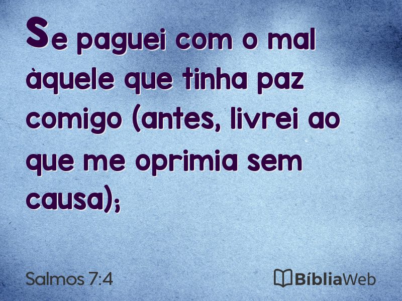 Salmos 7:4 em imagem para compartilhar
