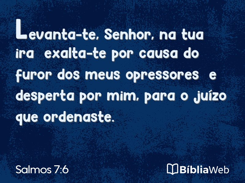 Salmos 7:6 em imagem para compartilhar