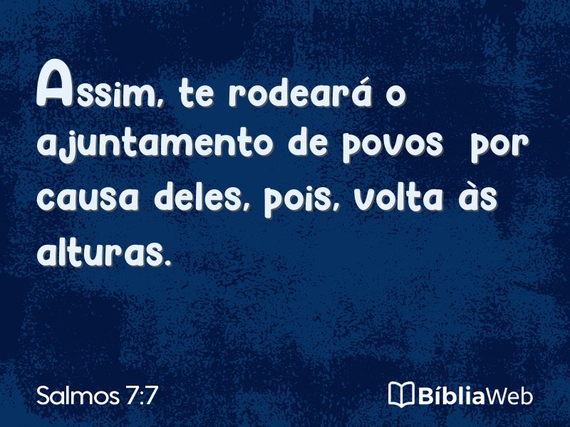 Salmos 7:7 em imagem para compartilhar